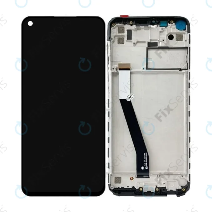 Xiaomi Redmi Note 9 - LCD Displej + Dotykové Sklo + Rám (Black) TFT