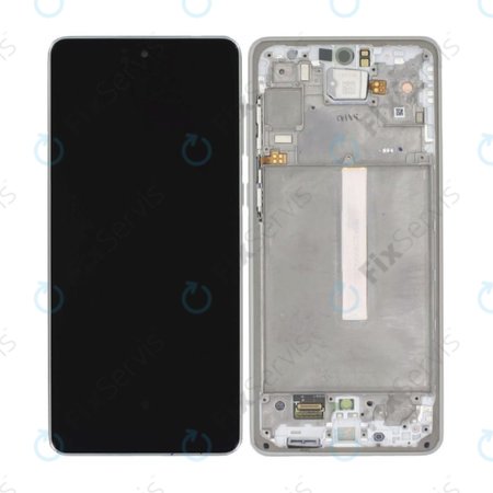 Samsung Galaxy A73 5G A736B - LCD Displej + Dotykové Sklo + Rám (Awesome White) - GH82-28686B, GH82-28884B Genuine Service Pack