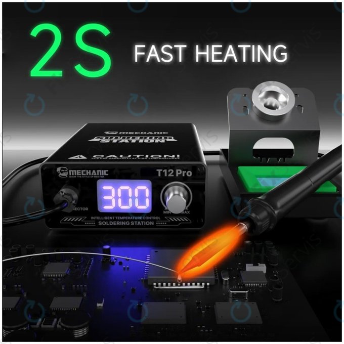 Mechanic T12 Pro - Digitálna Spájkovacia Stanica (Black)