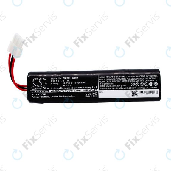 Batéria pre Schiller America AED 10 Jump Start, 3000mAh, Li-MnO2, 12V, 00185-2, HQ