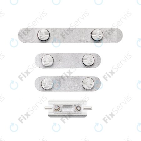 Apple iPhone XS - Set Tlačidiel Hlasitosti + Zapínania + Tichého Režimu (Silver)