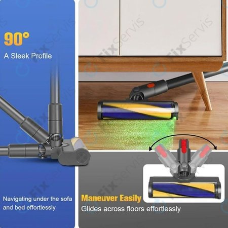 Dyson V12 - Podlahová Hubica s LED Zeleným Svetlom