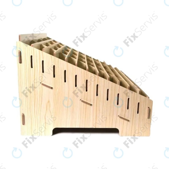 Univerzálny drevený stojan / organizér pre telefóny s 48 priehradkami