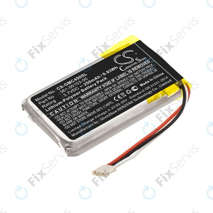 Batéria pre Garmin DashCam 45, DashCam 46, DashCam 55, DashCam 56, DashCam 66, 250mAh, Li-Pol, 3.7V, 361-00103-00, HQ