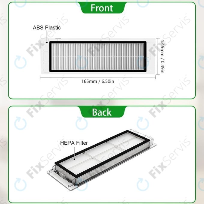 Xiaomi Roborock S5, S5 Max, S6, S6 MaxV, S6 Pure, E4, E5, Mijia 1S, Mi Robot Vacuum Mop 1S, Xiaowa E2, E3, Lite C10 - Prachový Filter (2ks)