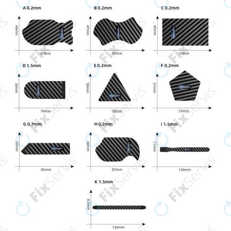 iFixes - Karbonový Ultratenký Otvárací Tool E