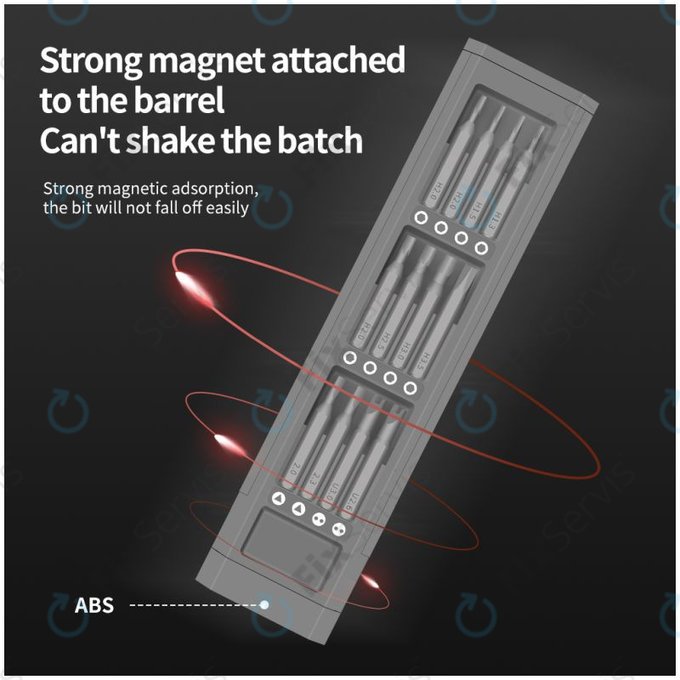 Kingsdun - Precízna Sada so Skrutkovačom a Bitmi 44v1