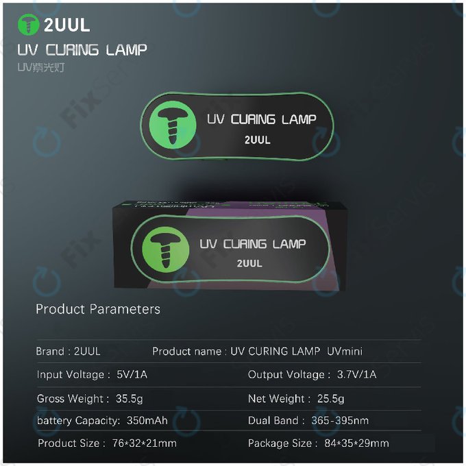 Mini UV vytvrdzovacia lampa, 2UUL SC08