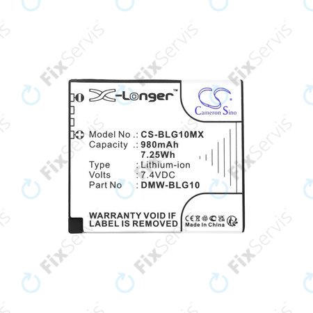 Batéria pre Leica D-Lux Type 109, Panasonic Lumix DMC-GF3, GX7, LX100, 980mAh, Li-Ion, 7.4V, DMW-BLG10, HQ