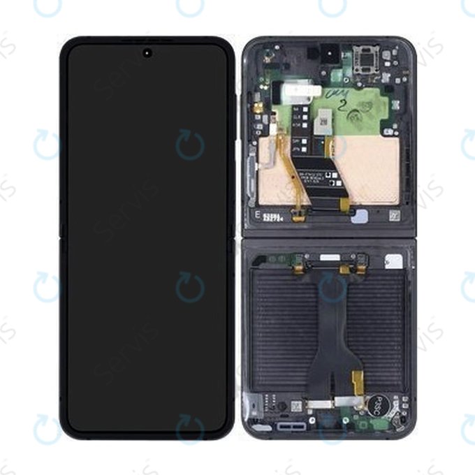 Samsung Galaxy Z Flip 6 F741B - LCD Displej + Dotykové Sklo + Rám (Crafted Black) - GH82-35014E Genuine Service Pack