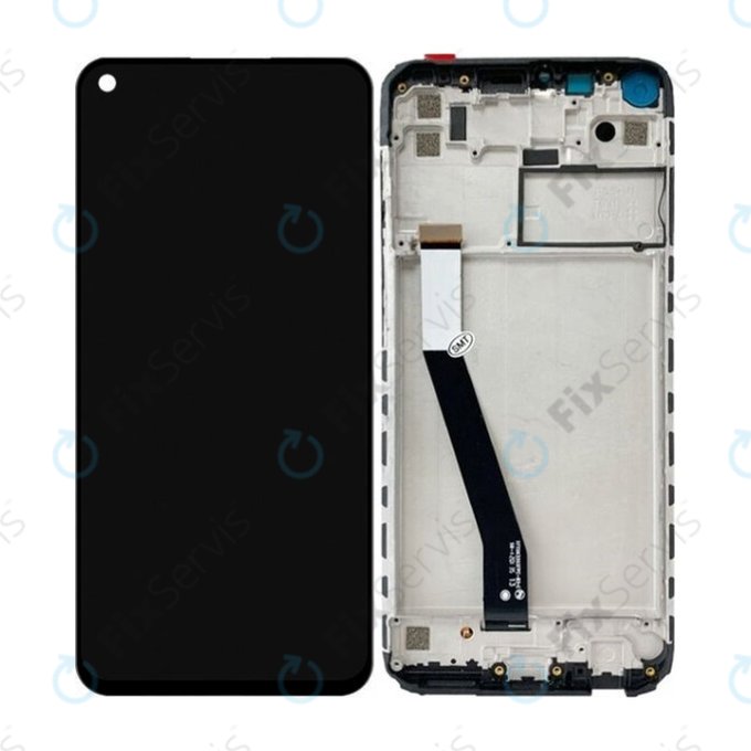 Xiaomi Redmi Note 9 - LCD Displej + Dotykové Sklo + Rám (Black) TFT