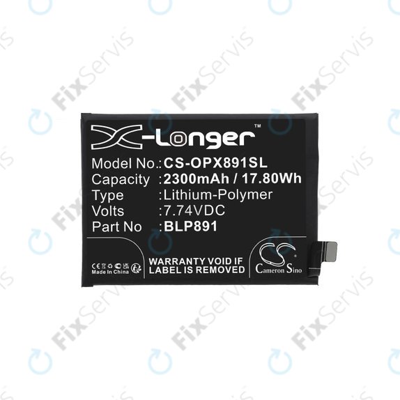 Oppo A52, A72, A92, Find X5 - Batéria BLP891 2300mAh HQ