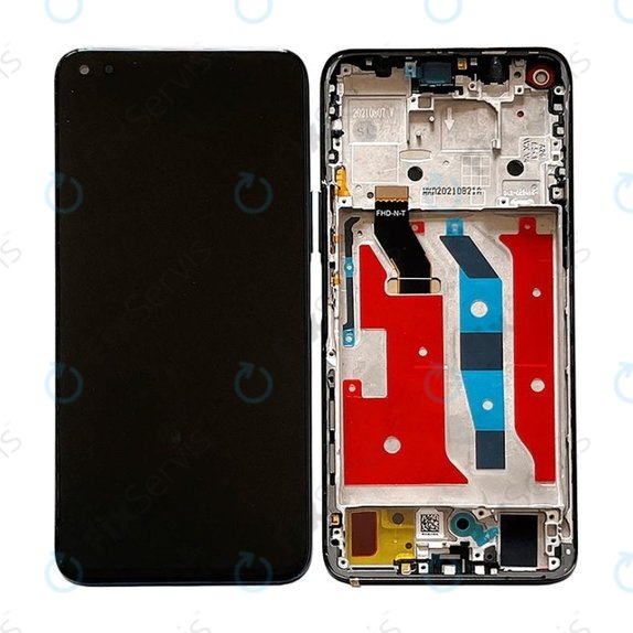 Honor 50 Lite - LCD Displej + Dotykové Sklo + Rám (Midnight Black) TFT