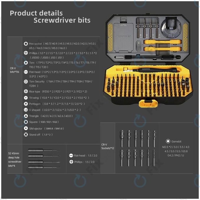 Jakemy JM-8183 - Sada Precízneho Náradia pre Servis Mobilných Telefónov, Tabletov a Počítačov
