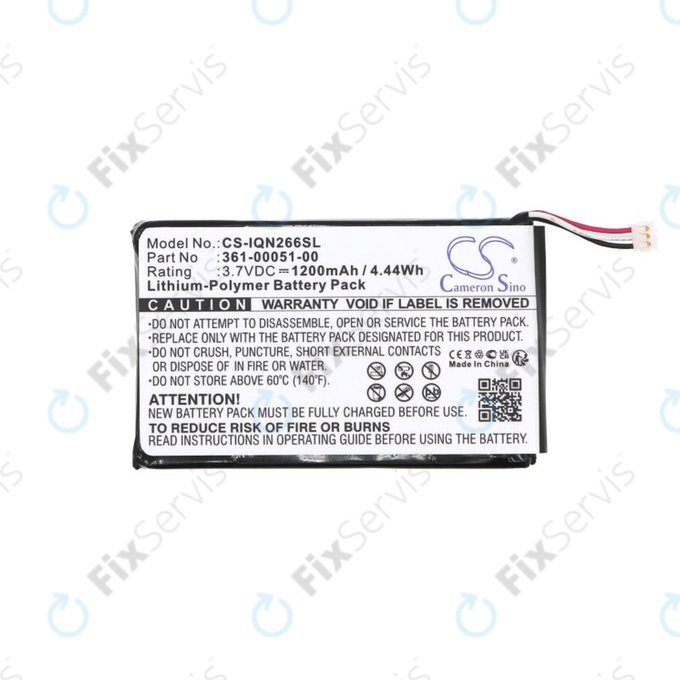 Batéria pre Garmin Nüvi 2660, 1200mAh, Li-Pol, 3.7V, 361-00051-00, HQ