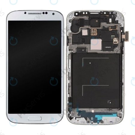 Samsung Galaxy S4 i9505 - LCD Displej + Dotykové Sklo + Rám (White Frost) OLED