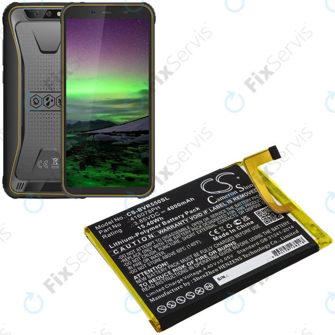 Batéria pre Blackview BV5500, 4000mAh, Li-Pol, 3.85V, 416078PH, HQ