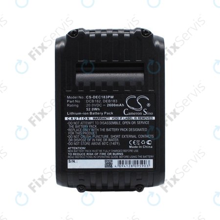 DeWalt DC, DW-series - Batéria DCB182, DCB183 2600mAh HQ