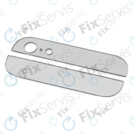 Apple iPhone 5 - Zadné Sklenené Lišty (White)