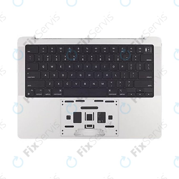 Horný rám klávesnice pre MacBook Pro 14", A2442 (Late 2021), A2779 (Early 2023), s klávesnicou US a batériou, Silver, 661-21973, Genuine Apple