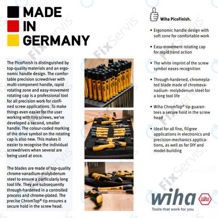 Wiha PicoFinish® ESD 271P - Presný Skrutkovač - Phillips PH00 (2.0mm)