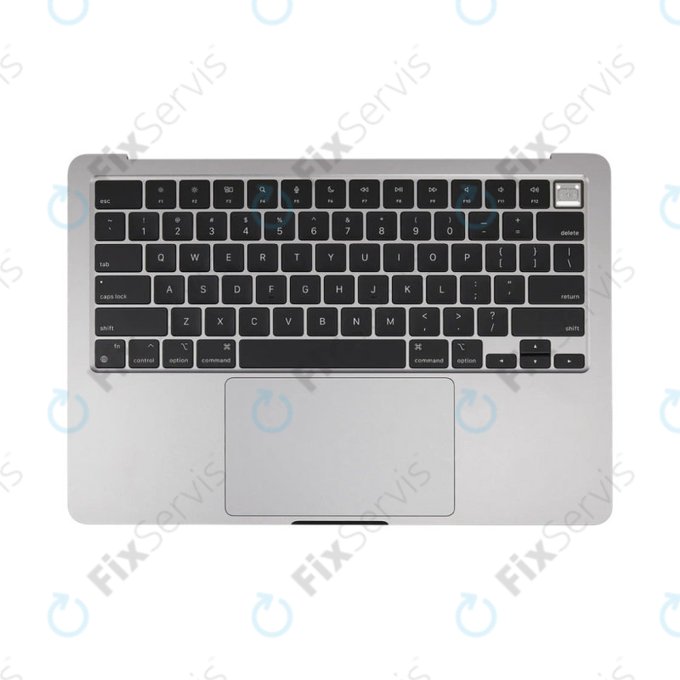 Horný rám klávesnice pre MacBook Air 13", A3113 (2024), s klávesnicou US a batériou, Space Gray, 661-40227, Genuine Apple