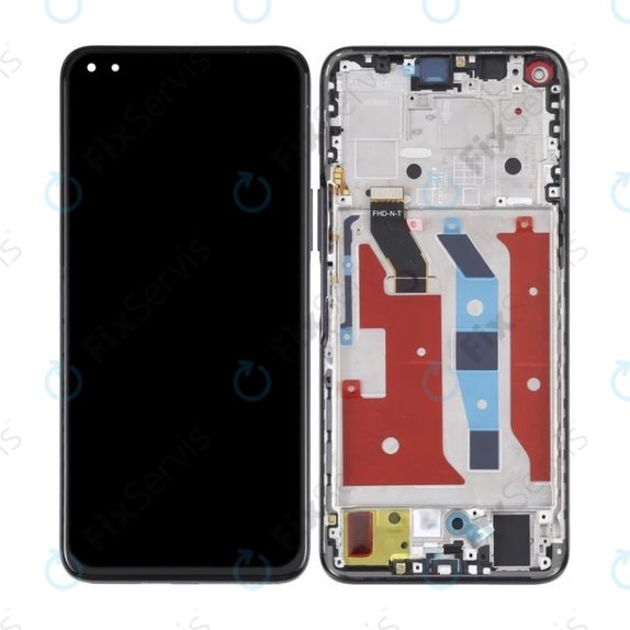 Huawei Nova 8i NEN-L22 NEN-LX1 - LCD Displej + Dotykové Sklo + Rám (Starry Black) TFT