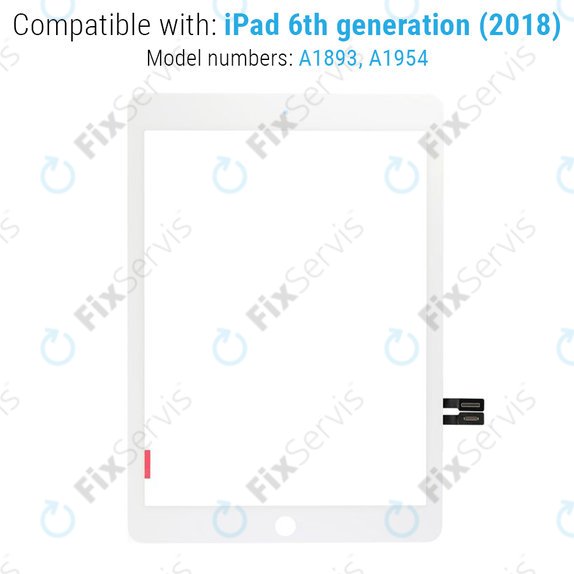 Dotykové sklo pre iPad (6th Gen 2018), White