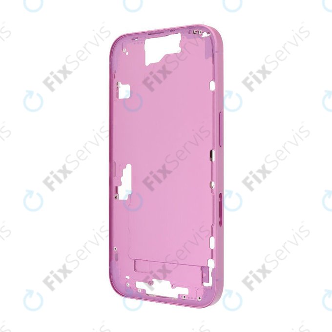 Apple iPhone 16 - Stredný Rám + Tlačidlá Zapínania + Hlasitosti (Pink)