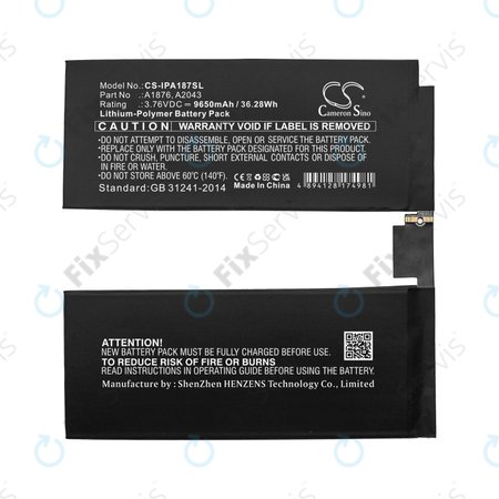 Apple iPad Pro 12.9 (3rd Gen 2018), iPad Pro 12.9 (4th Gen 2020) - Batéria A1876, A2043 9650mAh HQ