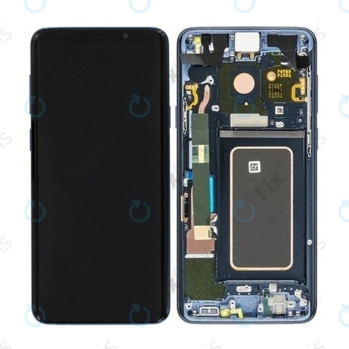 Samsung Galaxy S9 Plus G965F, G965FD - LCD Displej + Dotykové Sklo + Rám (Coral Blue) - GH97-21691D, GH97-21722D, GH97-21692D Genuine Service Pack