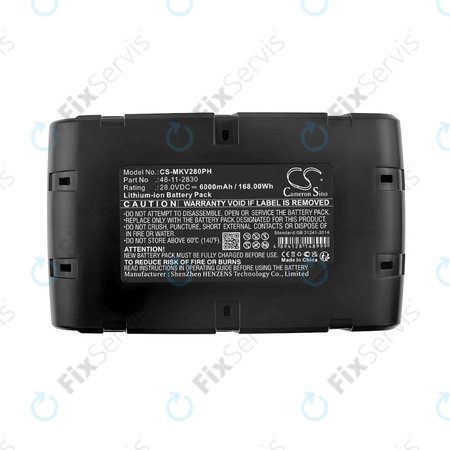 Batéria pre Milwaukee HD28 SG, HD28 SX, 6000mAh, Li-Ion, 28V, 0700 956 730, HQ