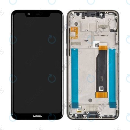 Nokia 5.1 Plus - LCD Displej + Dotykové Sklo + Rám (Night black) - 20PDABW0002 Genuine Service Pack