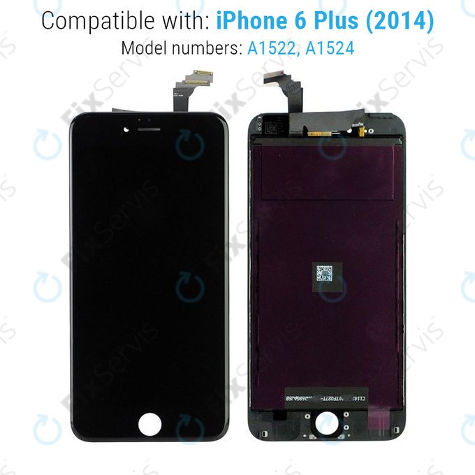 Apple iPhone 6 Plus - LCD Displej + Dotykové Sklo + Rám (Black) TFT