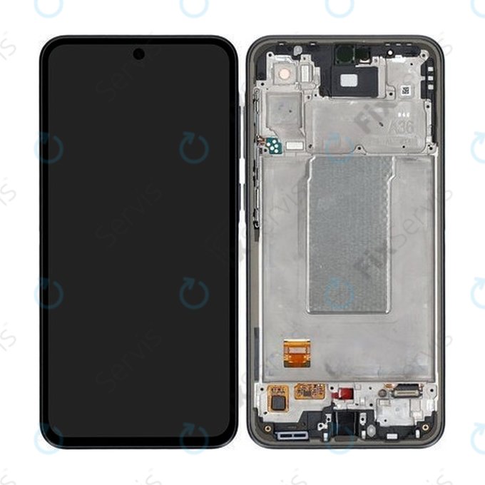 Samsung Galaxy A36 A366E - LCD Displej + Dotykové Sklo + Rám (Awesome Black) - GH82-36841A Genuine Service Pack