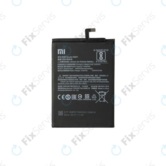 Xiaomi Mi Max 3 M1804E4A - Batéria BM51 5500mAh - 46BM51A01093, 46BM51A02093 Genuine Service Pack