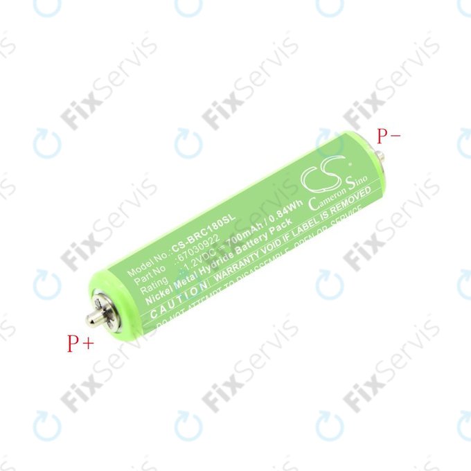 Batéria pre Braun 1000, 180, 2000, 3000, 4735, 5411, Cruzer1, Cruzer Z20, 700mAh, Ni-MH, 1.2V, 67030922, HQ