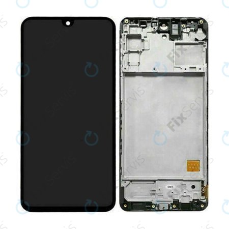 Samsung Galaxy M31s M317F - LCD Displej + Dotykové Sklo + Rám (Mirage Black) - GH81-13736A, GH82-23774A, GH82-24114A Genuine Service Pack
