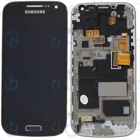Samsung Galaxy S4 Mini Value I915i - LCD Displej + Dotykové Sklo + Rám (Black Mist) - GH97-16992C Genuine Service Pack