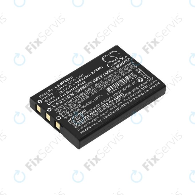 Batéria pre Agfa, HP Photosmart, Toshiba Camileo, 1050mAh, Li-Ion, 3.7V, NP-60, COMA-BP1, HQ