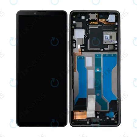 Sony Xperia 10 V - LCD Displej + Dotykové Sklo + Rám (Black) OLED
