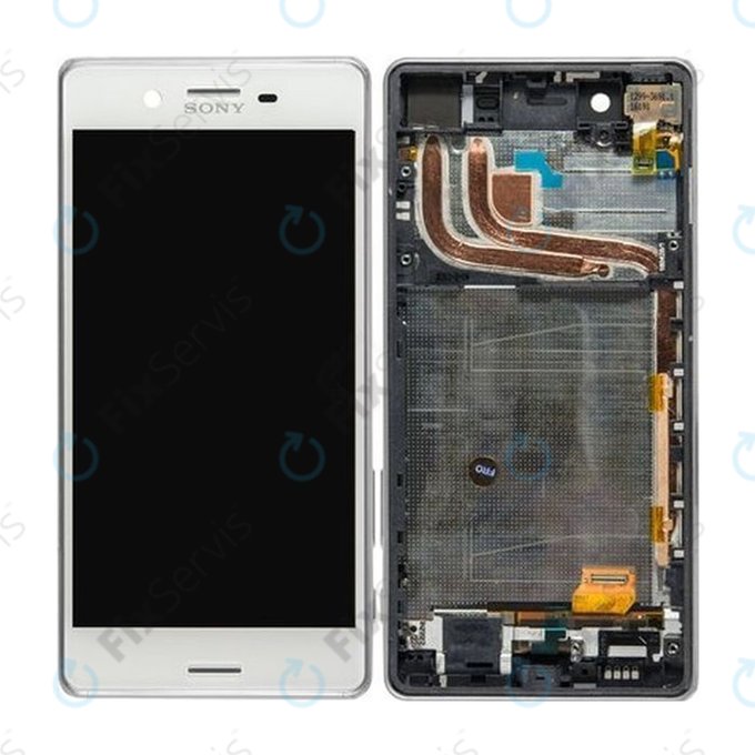 Sony Xperia X Performance F8131, F8132 - LCD Displej + Dotykové Sklo + Rám (White) - 1302-3675 Genuine Service Pack