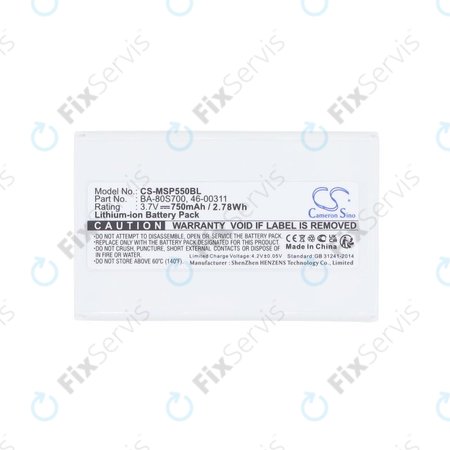 Batéria pre Cipherlab 8300-L, Metrologic MK5502, 750mAh, Li-Ion, 3.7V, BA-80S700, HQ