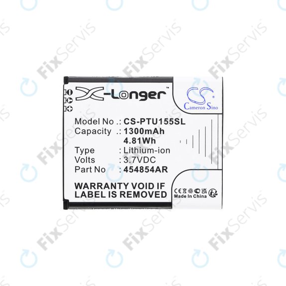 Batéria pre Panasonic Kx-Tu150, Kx-Tu150exr, 1300mAh, Li-Ion, 3.7V, 454854AR, HQ