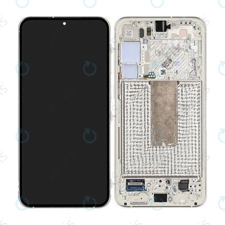 Samsung Galaxy S23 Plus S916B - LCD Displej + Dotykové Sklo + Rám (Cream) - GH82-30478B, GH82-30476B, GH82-30477B Genuine Service Pack