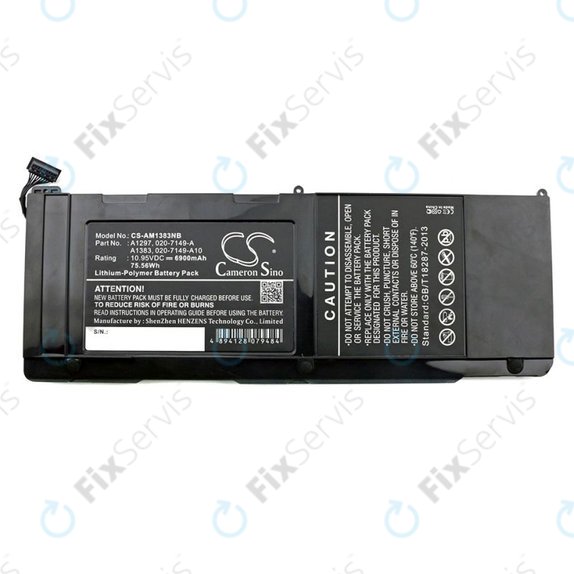 Apple MacBook Pro 17" A1297 (Mid 2010 - Late 2011) - Batéria A1383 6900mAh HQ