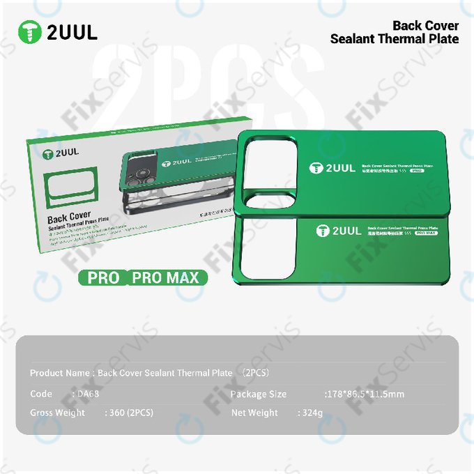 Termo forma na lisovanie zadného skla, 2UUL DA68, 2ks/balenie