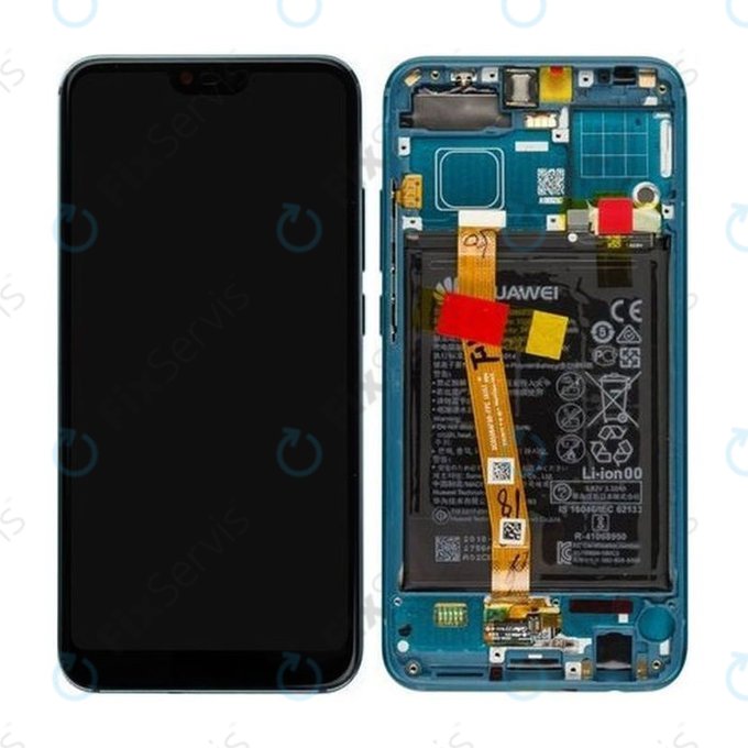 Huawei Honor 10 - LCD Displej + Dotykové Sklo + Rám + Batéria (Phantom Green) - 02351YDB Genuine Service Pack