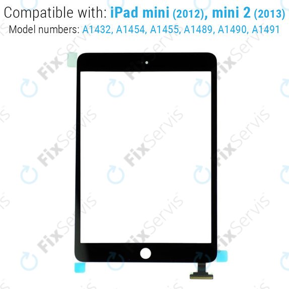 Dotykové sklo s IC konektorom pre iPad Mini, Mini 2, Black