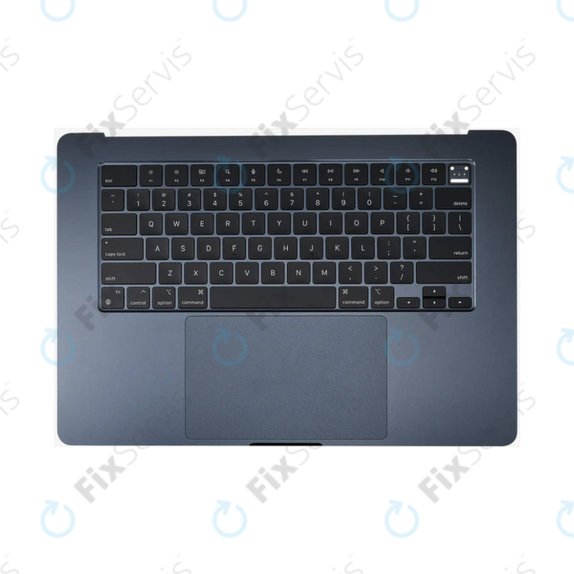 Horný rám klávesnice pre MacBook Air 15", A3114 (2024), s klávesnicou US a batériou, Midnight, 661-40269, Genuine Apple